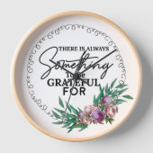 Dankbarkeit Vibe Wall Uhr (Vorderseite)