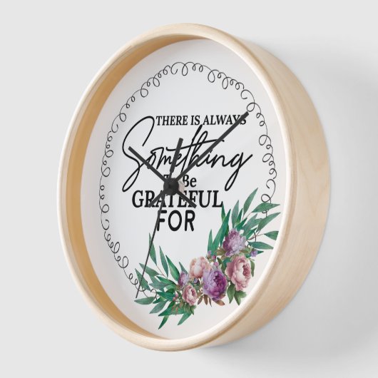 Dankbarkeit Vibe Wall Uhr (Winkel)