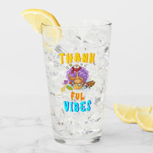 Dankbarkeit Vibes Glas (Vorderseite Ice)