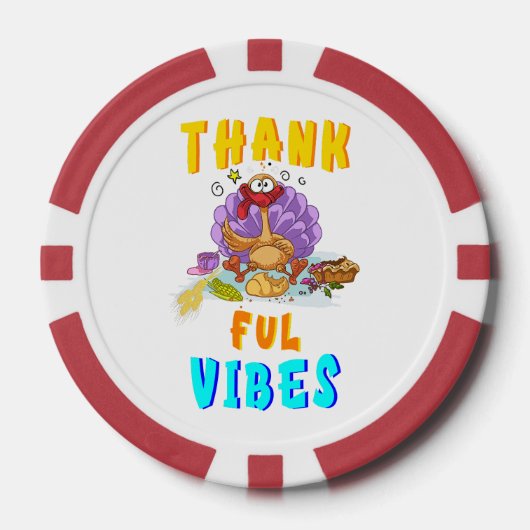 Dankbarkeit Vibes Pokerchips (Vorderseite)