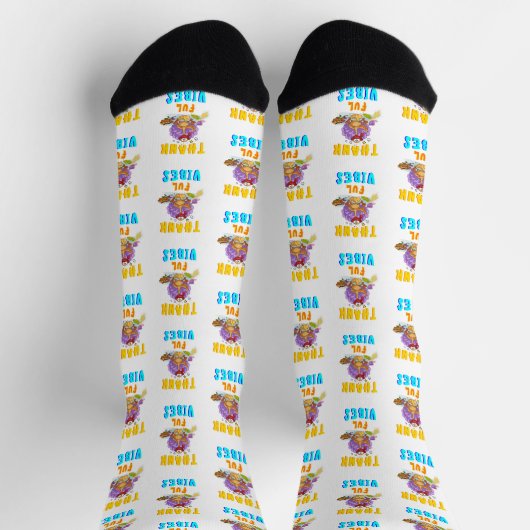 Dankbarkeit Vibes Socken (Oben)