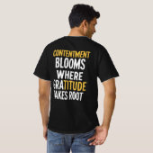 Dankbarkeit wächst Motivation T-Shirt (Schwarz voll)