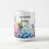 Dankbarkeit Wassercolor Hydrangeas Tasse (Mittel)