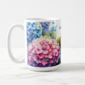 Dankbarkeit Wassercolor Hydrangeas Tasse (Links)
