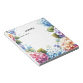 Dankbarkeit Wasserfarbe Hydrangea Notepad Notizblock (angewinkelt)