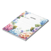 Dankbarkeit Wasserfarbe Hydrangea Notepad Notizblock (Rotiert)