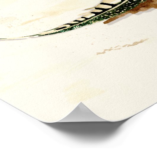 Dankbarkeit Wedding Boho Bohemisch Wreath Floral F Poster (Ecke)