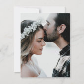 Dankbarkeit Wedding Foto Dankeskarte (Rückseite)