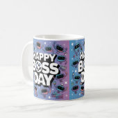 Dankbarkeit zeigen: Creative Boss Day Patterns und Kaffeetasse (Vorderseite Links)