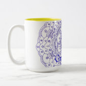 Dankbarkeitmandala-Tasse Zweifarbige Tasse (Links)