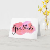 Dankbarkeits-Aquarell-Kalligraphie-Grußkarte Karte (Gelbe Blume)