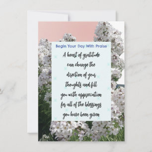Dankbarkeits-Blumen-Bibel-Vers-Meditationskarte Einladung