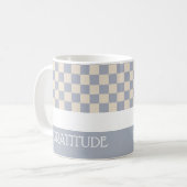 Dankbarkeits-Karo-Journal Kaffeetasse (Vorderseite Links)