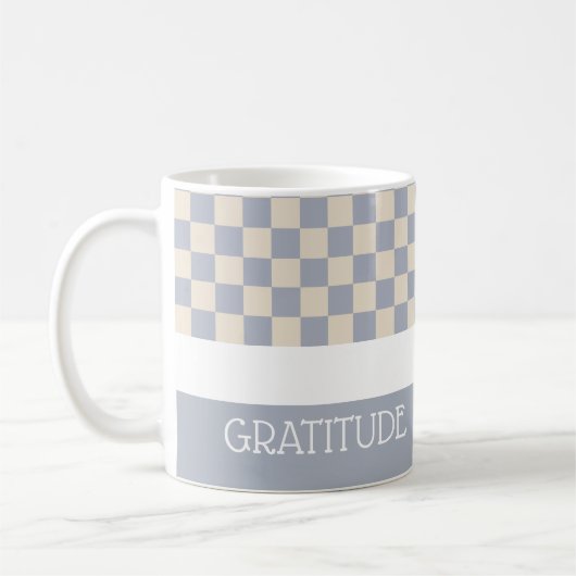 Dankbarkeits-Karo-Journal Kaffeetasse (Links)