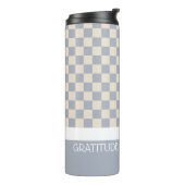 Dankbarkeits-Karo-Journal Thermosbecher (Nach links gedreht)