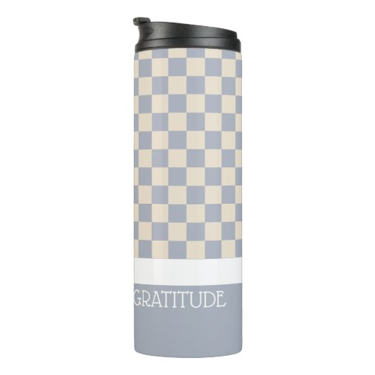 Dankbarkeits-Karo-Journal Thermosbecher (Nach rechts gedreht)