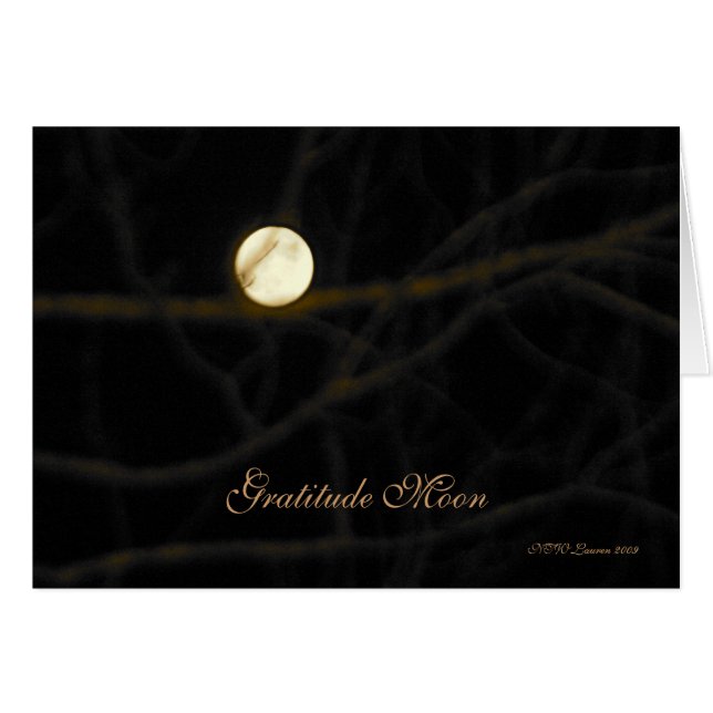 Dankbarkeits-Mond-Karte (Vorderseite (Horizontal))