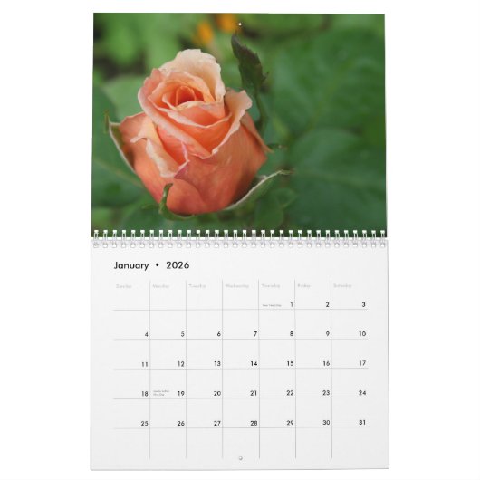 Dankbarkeits-Rosen-Liebhaber-Kalender Kalender (Jan 2026)