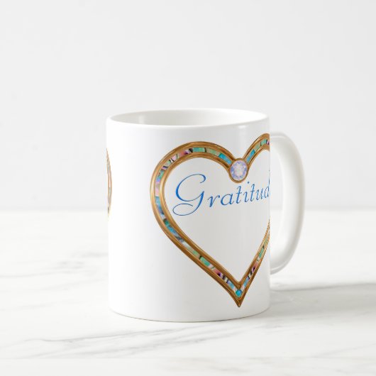 Dankbarkeits-Tasse Kaffeetasse (VorderseiteRechts)