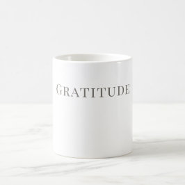 Dankbarkeits-Tasse – Minimalistisches Schriftdesig Kaffeetasse