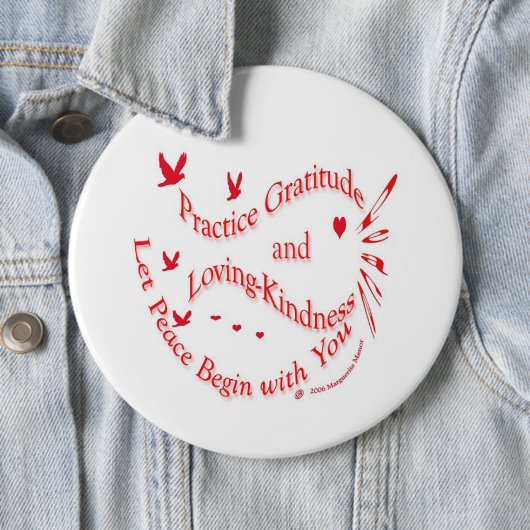 Dankbarkeits- und Liebevollgüteknopf Button (Beispiel)