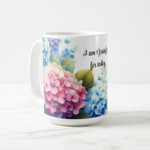 Dankbarkeits-Wasserfarben-Hortensien-Kaffeetasse Kaffeetasse