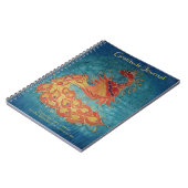 Dankbarkeits-Zeitschrift: Pfau-Silk Malerei von Notizblock (Linke Seite)