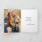 Dankbarkeitsgrüße (Optional) Fotokarte Karte (Innenseite)