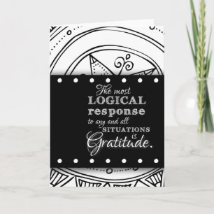 Dankbarkeitszitat Inspirierende Segnung Mandala-Ku Karte