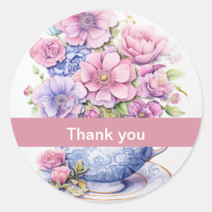 Danke, 11 Tassen Blumen Hershey's Miniatures Runder Aufkleber