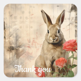 Danke 12 quadratischer aufkleber