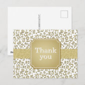 Danke 25? Zahlenmuster Gold/Weiß Postkarte (Vorne/Hinten)