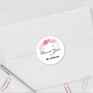 Danke, 3,8 cm Rosa Neid oder Gunstbezeugung (20) Runder Aufkleber