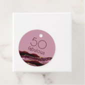 Danke, 50. Geburtstag Burgundy Pink Agate Geschenkanhänger (Beispiel)