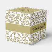 "Danke" 80. Geburtstag Gold Zahlenmuster Geschenkschachtel (Rückseite)