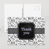 Danke 85 Zahlenmuster Schwarz/Weiß Postkarte (Vorne/Hinten)