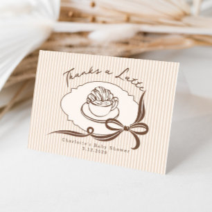 Danke A Latte Cafe Bebe Kaffee Bogen Baby Shower