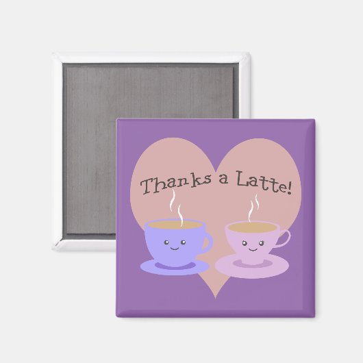 Danke A Latte Magnet (Vorderseite/Rückseite)