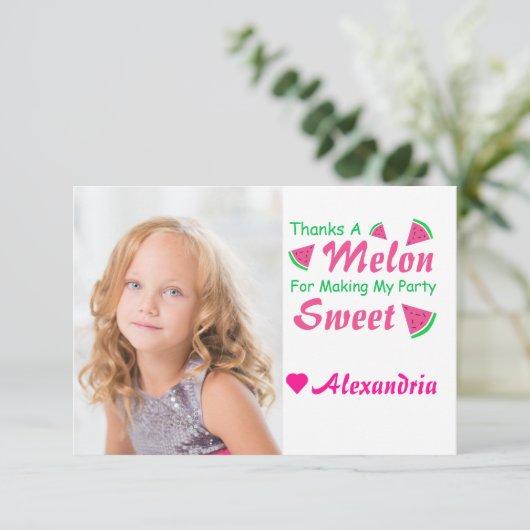 Danke A Melon Watermelon (Stehend Vorderseite)