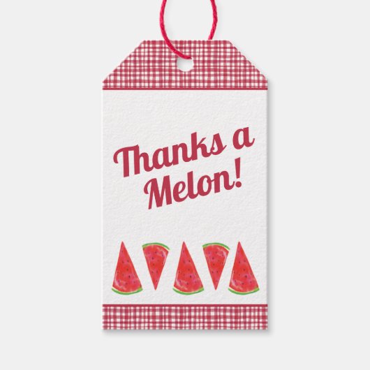 Danke A Melon Watermelon Geschenkanhänger (Vorderseite)