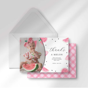 Danke A Melone Wassermelone Foto Danksagungskarte Einladung