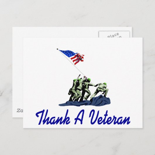 Danke A Veteran Postkarte (Vorne/Hinten)