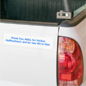 Danke, Abba, für Yeshua HaMeschiach, Autoaufkleber (Auf Lkw)