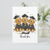 Danke Abschluss Goldendoodle Hunde (Stehend Vorderseite)