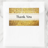 "Danke" Ägyptische Hieroglyphen Gelbe Stickers (Tasche)