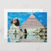 Danke! Ägyptische Sphinx... Postkarte (Vorne/Hinten)