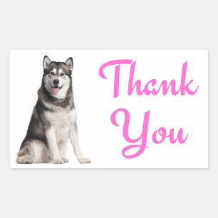 Danke Alaskan Malamute Welpen Hund Aufkleber