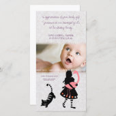 Danke Alice im Wunderland-Baby-Foto-Karte (Vorne/Hinten)