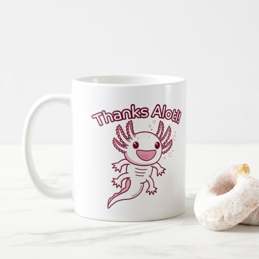 Danke Alotl! - AXOLOTL Kaffeetasse (Mit Donut)
