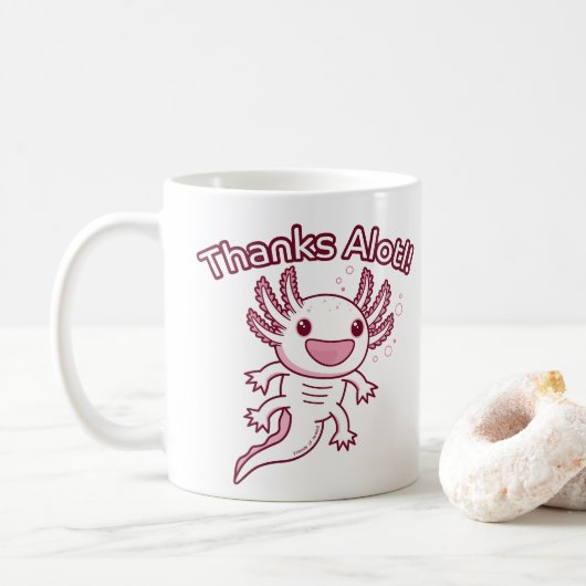 Danke Alotl! - AXOLOTL Kaffeetasse (Mit Donut)